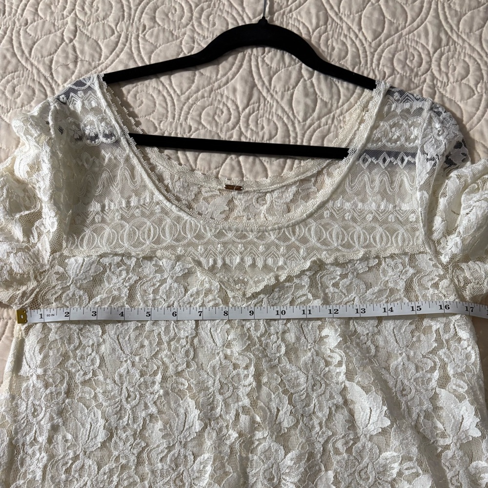 Free People Cream Lace Tunic - Picture 7 of 8